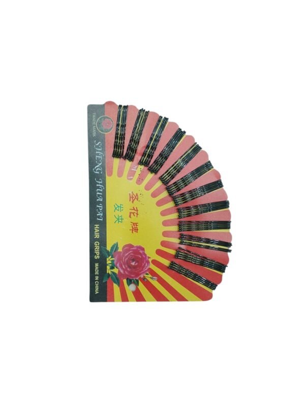 PACK x36 Horquillas Invisibles Profesionales – Tarjeta Abanico Sheng Hua Pai – Ultra Finas Negras