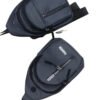 Pecheras cruzadas urbanas de color gris oscuro con cierres y salida para auriculares